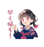 制服の女の子★通学あるある（個別スタンプ：38）