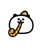 パンダのリアクション 動くスタンプ（個別スタンプ：1）