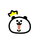 パンダのリアクション 動くスタンプ（個別スタンプ：4）