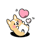 まるまるコーギー ゆるてがき（個別スタンプ：1）