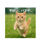 遅刻する猫：エッホエッホ（個別スタンプ：9）