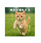 遅刻する猫：エッホエッホ（個別スタンプ：11）