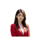女性アナウンサー C（個別スタンプ：5）