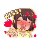 わらう女子（個別スタンプ：1）