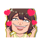 わらう女子（個別スタンプ：3）