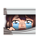 わらう女子（個別スタンプ：17）