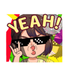 わらう女子（個別スタンプ：24）