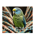 静かに圧がすごいインコたち（個別スタンプ：14）