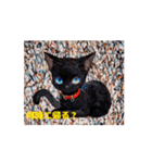可愛い黒猫の仲間（個別スタンプ：4）