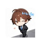 プチ男子の毎日使えるスタンプ4（個別スタンプ：1）