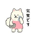 サモエド掃除中（個別スタンプ：3）