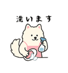サモエド掃除中（個別スタンプ：15）