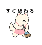 サモエド掃除中（個別スタンプ：18）