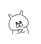 ゆるうさぎのセリフなしスタンプ。（個別スタンプ：22）