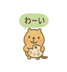 毎日使える ぬりカピのゆるふでスタンプ（個別スタンプ：15）