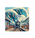 鉄道VSサーファー（個別スタンプ：5）