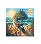 鉄道VSサーファー（個別スタンプ：16）