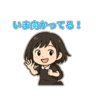 黒髪ショートさんの日常つぶやきスタンプ（個別スタンプ：11）