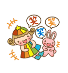 「にじっこ＆うさこ」の日常スタンプ（個別スタンプ：18）