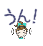 おちゃめのデカ文字！夏カラフル♡ほぼ敬語（個別スタンプ：4）