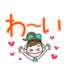 おちゃめのデカ文字！夏カラフル♡ほぼ敬語（個別スタンプ：19）