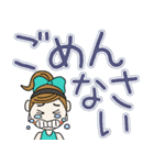 おちゃめのデカ文字！夏カラフル♡ほぼ敬語（個別スタンプ：32）
