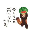 レッサーパンダのポへ！仲間！ 日常！ スイカ（個別スタンプ：9）