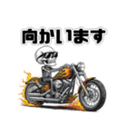炎のスケルトンバイカー（個別スタンプ：27）