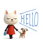 mottoの3Dおすましな猫達♡毎日（個別スタンプ：3）