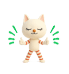 mottoの3Dおすましな猫達♡毎日（個別スタンプ：16）