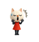 mottoの3Dおすましな猫達♡毎日（個別スタンプ：36）