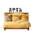 可愛いにゃんこ達【34】ぷっくり3D（個別スタンプ：4）