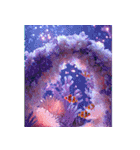 背景が動く▶︎美しいアクアリウム文字なし（個別スタンプ：4）