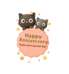 BIGスタンプ★黒ねこの誕生日＆お祝い3D（個別スタンプ：12）