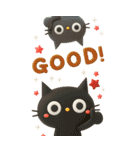 BIGスタンプ★黒ねこの誕生日＆お祝い3D（個別スタンプ：37）