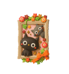 BIGスタンプ★黒ねこの誕生日＆お祝い3D（個別スタンプ：40）
