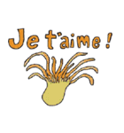 フランス語で海の怪しい生き物たち（個別スタンプ：36）