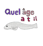 フランス語で海の怪しい生き物たち（個別スタンプ：40）
