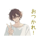 ゆるシャツ男子★出欠表明スタンプ（個別スタンプ：2）