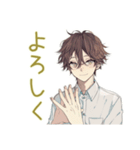 ゆるシャツ男子★出欠表明スタンプ（個別スタンプ：3）