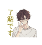 ゆるシャツ男子★出欠表明スタンプ（個別スタンプ：36）