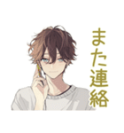 ゆるシャツ男子★出欠表明スタンプ（個別スタンプ：40）