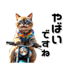 敬語♡バイク好き ねこ（個別スタンプ：4）