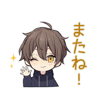 週末★ひきこもりちびパーカーくん（個別スタンプ：3）