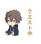 週末★ひきこもりちびパーカーくん（個別スタンプ：11）