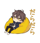 週末★ひきこもりちびパーカーくん（個別スタンプ：19）