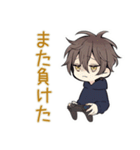 週末★ひきこもりちびパーカーくん（個別スタンプ：35）