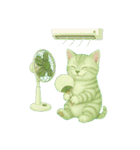 推し猫【緑】..（個別スタンプ：26）