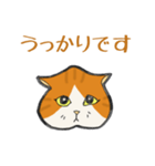 イカ耳だけど弱気な茶白にゃんず（個別スタンプ：9）