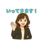 大人女子のひとこと・茶髪ミディアム編（個別スタンプ：11）